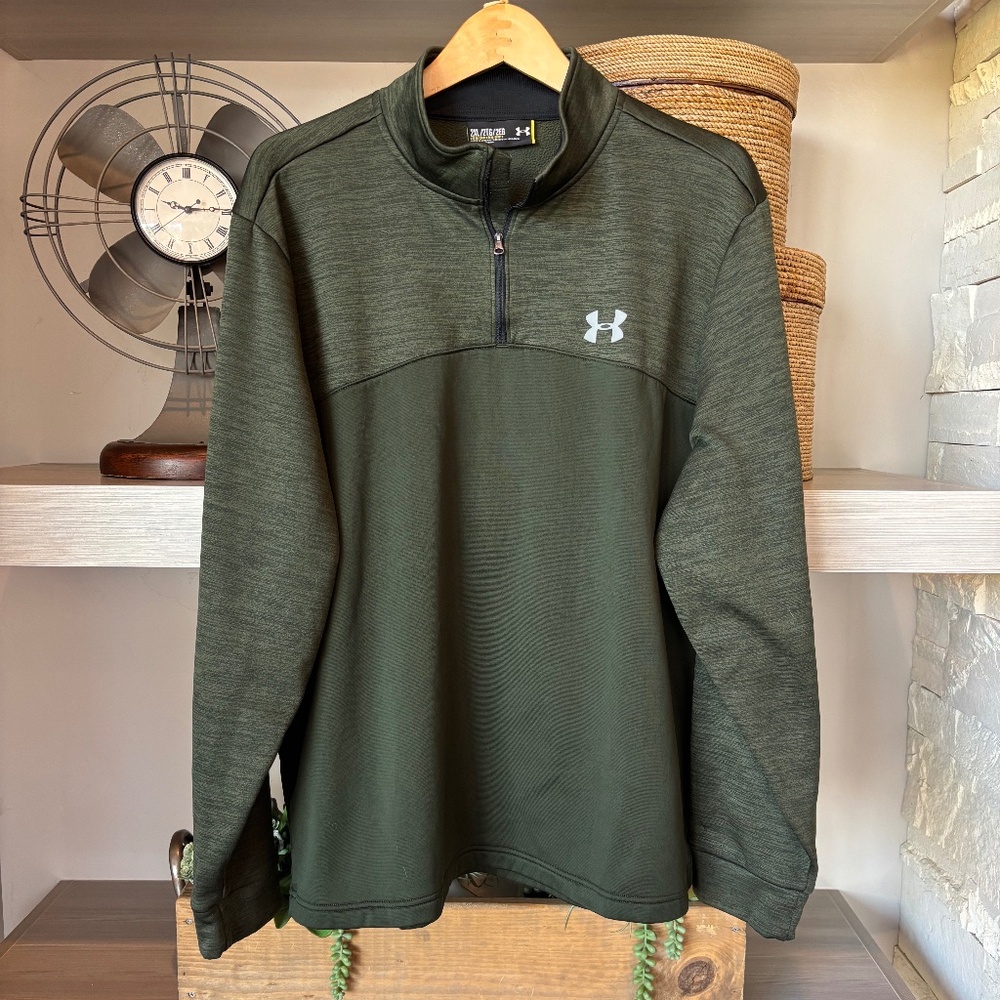 Hunter Green 1/2 Zip Under Armour Pullover  XXL